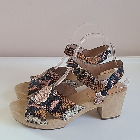 Madewell Cait Crisscross  Forgotten Petal Multi Sandal Clogs Size 7.5 - Picture 4 of 14